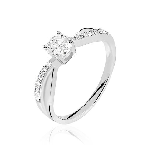 Bague Solitaire Doralicia Argent Blanc Oxyde De Zirconium - Bagues Solitaire Femme | Marc Orian