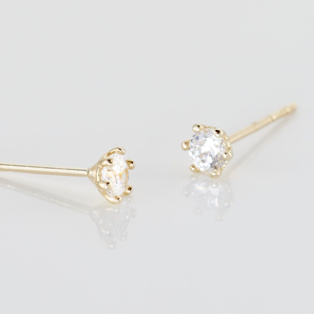 Boucles D'oreilles Puces Aconit Or Jaune Oxyde - Puces Femme | Marc Orian
