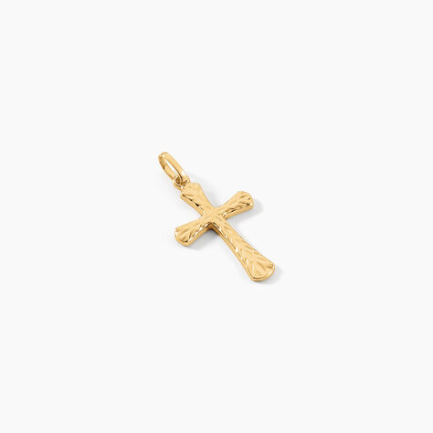 Pendentif Bathilde Croix Striee Or Jaune - Pendentifs Famille | Marc Orian