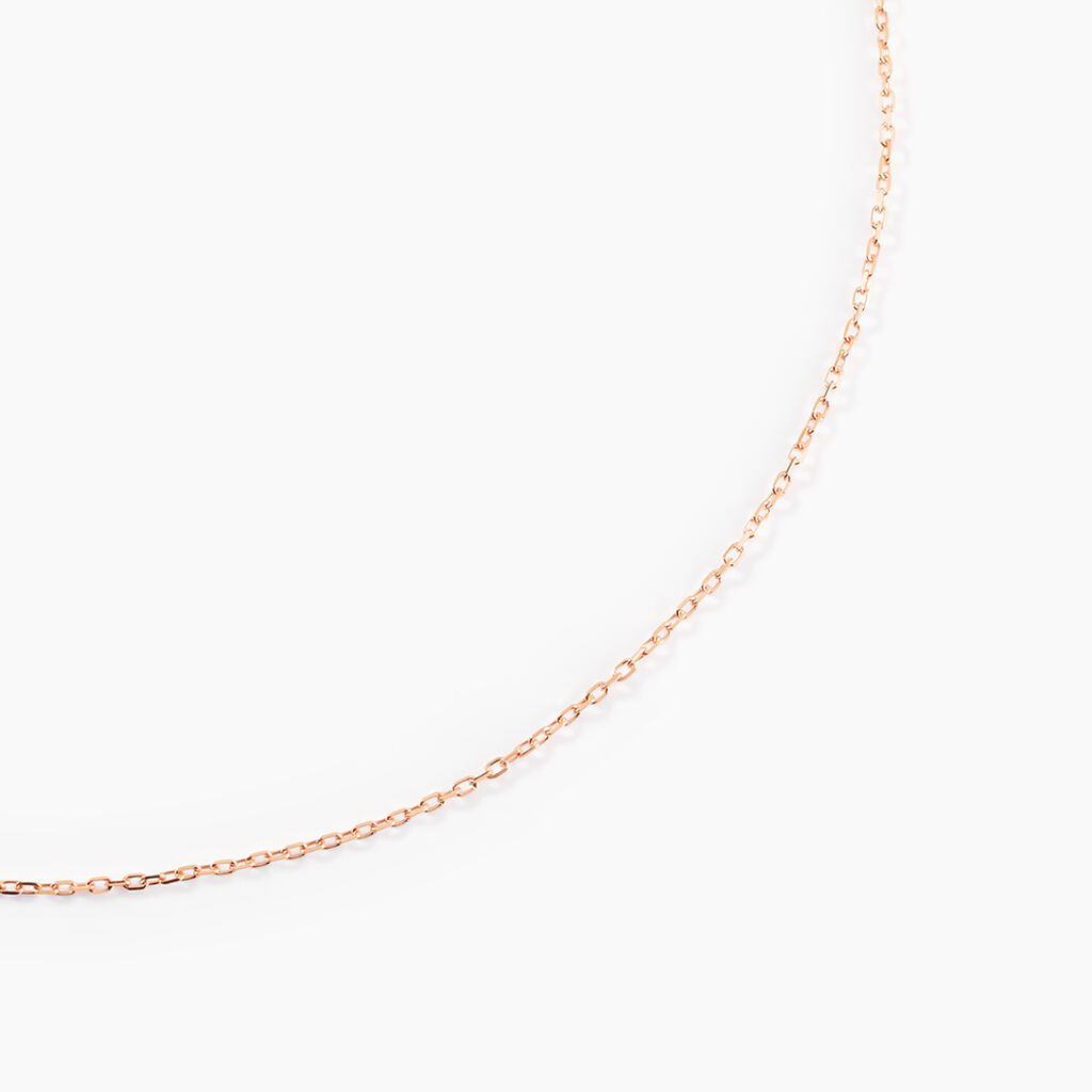 Cha&icirc;ne Igoa Maille For&ccedil;at Diamantee Or Rose - Chaines Femme | Marc Orian