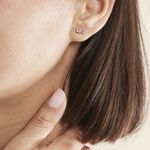 Boucles D'oreilles Puces Plaqu&eacute; Or Jaune Alodia Oxydes De Zirconium - Puces Femme | Marc Orian