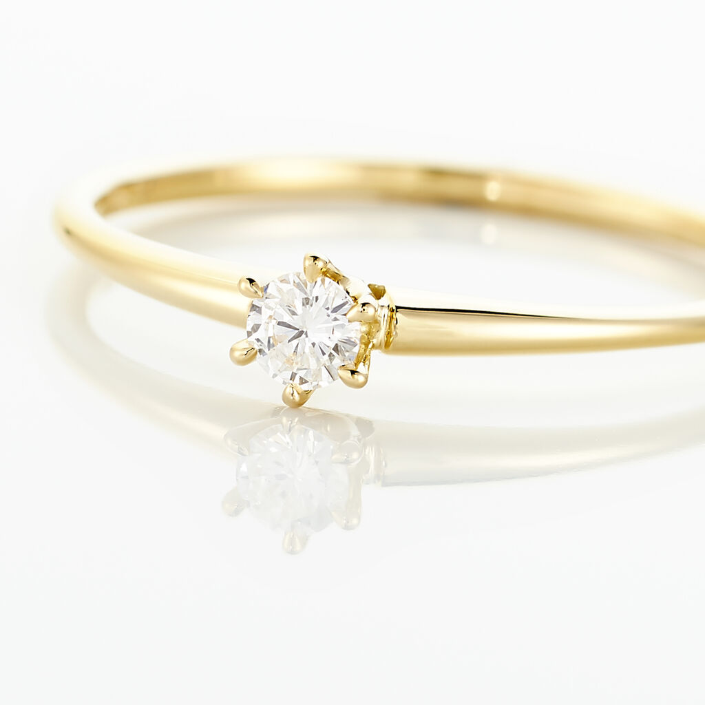 Bague Solitaire Samantha Or Jaune Diamant - Bagues Solitaire Femme | Marc Orian