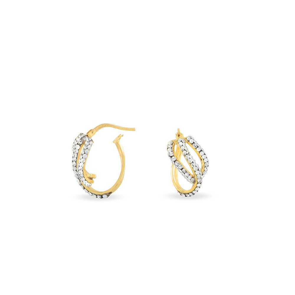 Créoles Hewie Or Jaune Strass - Créoles Femme | Marc Orian