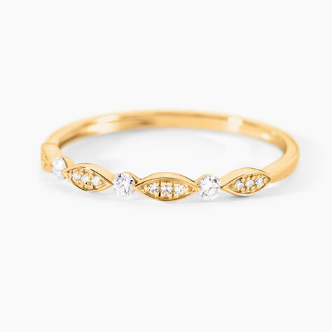 Alliance Llewella Or Jaune Diamant - Alliances avec pierres Femme | Marc Orian