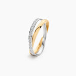 Alliance Double Anneaux Ruban Plat Or Bicolore - Alliances duo Unisex | Marc Orian