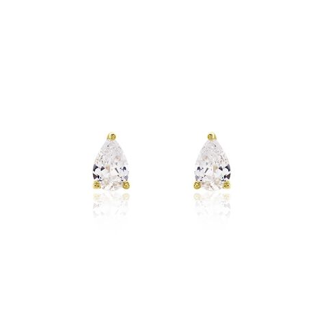 Boucles D'oreilles Puces Tierra Or Jaune Oxyde De Zirconium - Puces Femme | Marc Orian