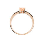 Bague Adelina Or Rose Morganite Et Oxyde De Zirconium - Bagues pierres fines Femme | Marc Orian