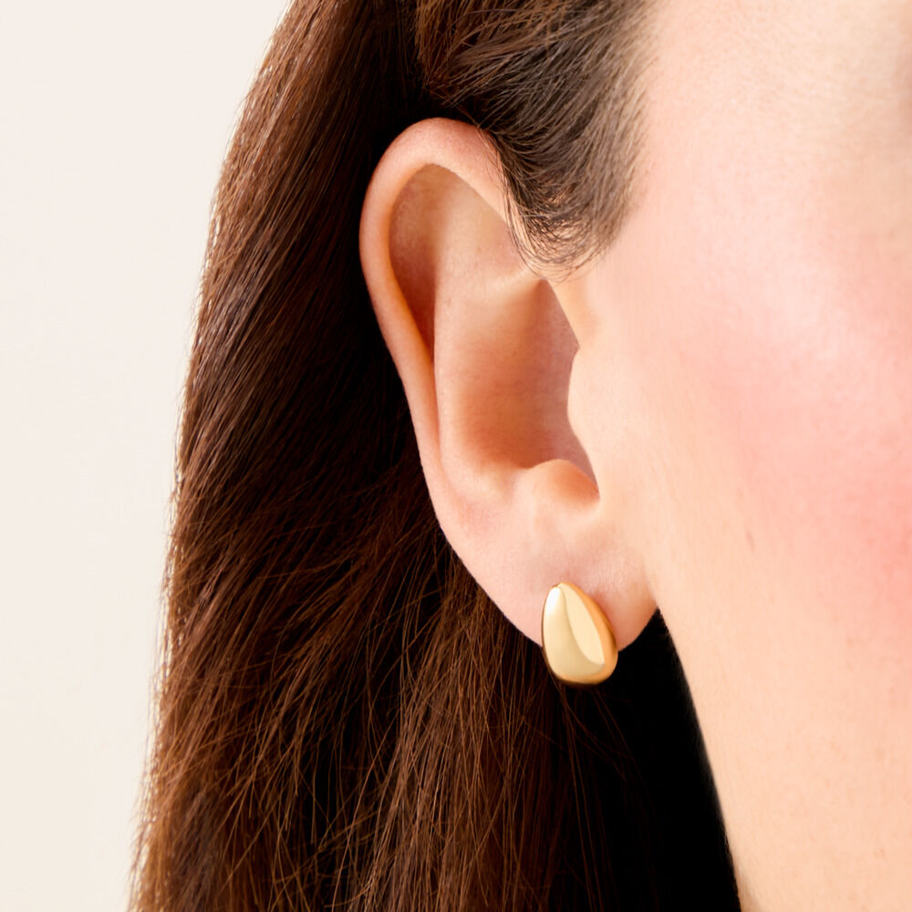Boucles D'Oreilles Puces Almea Plaqu&eacute; Or Jaune - Puces Femme | Marc Orian