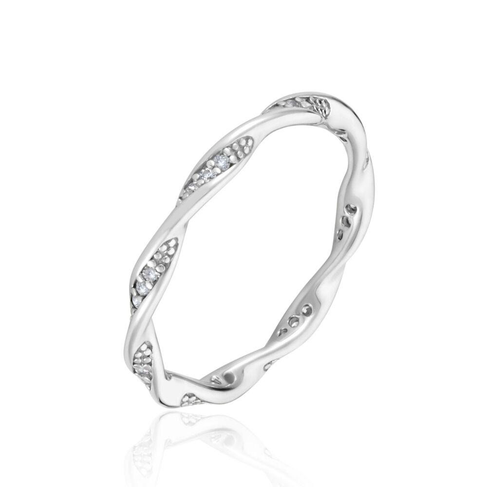 Bague Argent Blanc Clifford Oxydes De Zirconium - Bijoux fantaisie Femme | Marc Orian