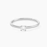 Bague Solitaire Stella Argent Blanc Oxyde De Zirconium - Bijoux fantaisie Femme | Marc Orian