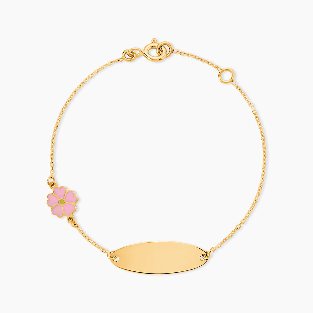 Bracelet Identit&eacute; Gaspardine Maille For&ccedil;at Or Jaune - Gourmettes Enfant | Marc Orian