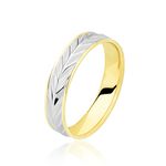 Alliance Epi Fantaisie Ruban Plat Or Bicolore - Alliances duo Unisex | Marc Orian