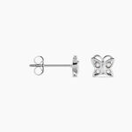 Boucles D'oreilles Puces Farasha Argent Blanc Oxyde De Zirconium - Puces Femme | Marc Orian