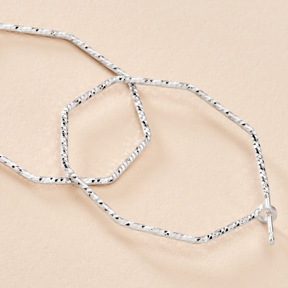 Cr&eacute;oles Ursula Argent Blanc - Cr&eacute;oles Femme | Marc Orian