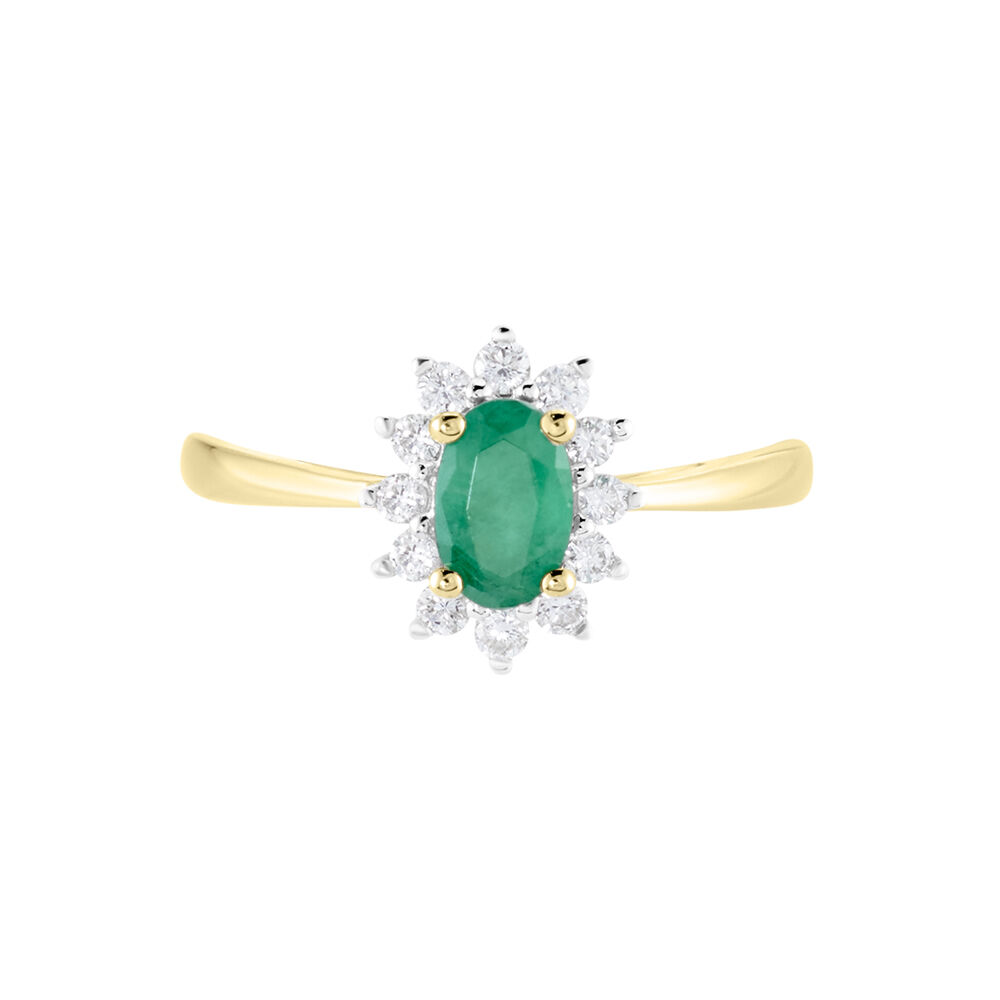 Bague Or Jaune Vladimir  Emeraude Diamants -  Femme | Marc Orian