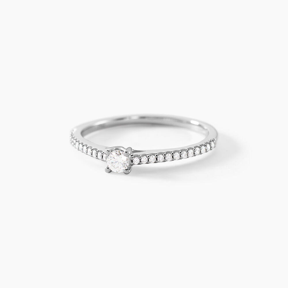 Bague Solitaire Or Blanc Nyala Diamants - Parures de mariage Femme | Marc Orian