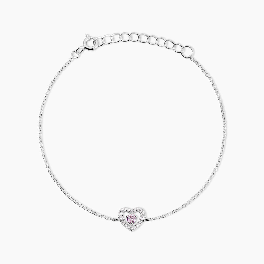 Bracelet Carren Argent Blanc Oxyde De Zirconium - Bracelets fantaisie Femme | Marc Orian