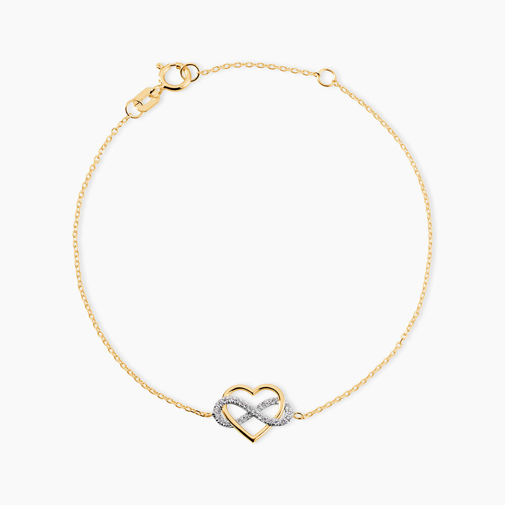 Bracelet Lachina Or Bicolore Oxyde De Zirconium - Bracelets cha&icirc;nes Femme | Marc Orian