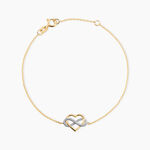 Bracelet Lachina Or Bicolore Oxyde De Zirconium - Bracelets cha&icirc;nes Femme | Marc Orian