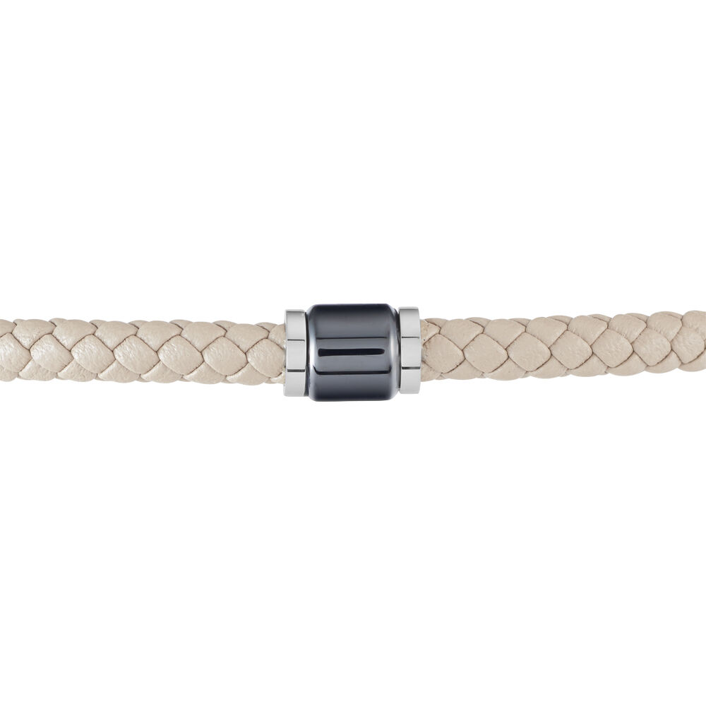 Bracelet Phebus Him Canice Acier Blanc C&eacute;ramique - Bracelets cuir Homme | Marc Orian