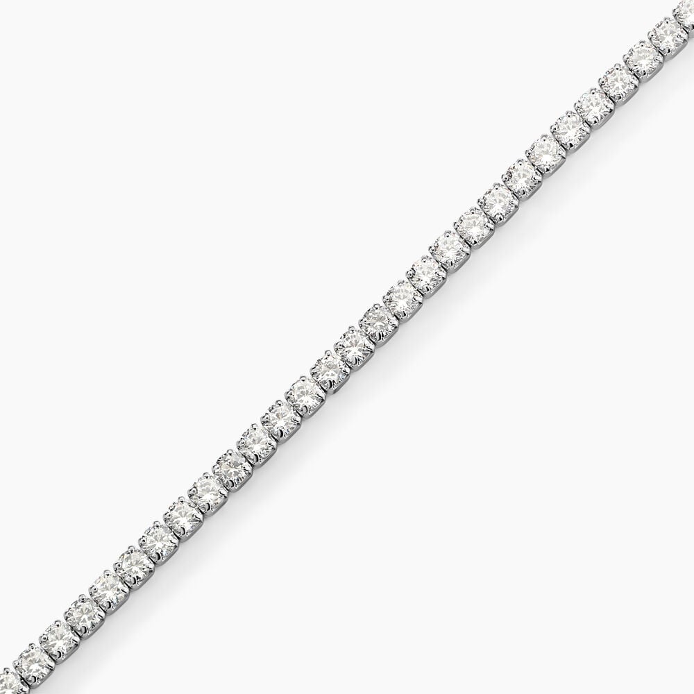 Bracelet Lou-anne Argent Blanc Oxyde De Zirconium Blanc - Bracelets cha&icirc;nes Femme | Marc Orian