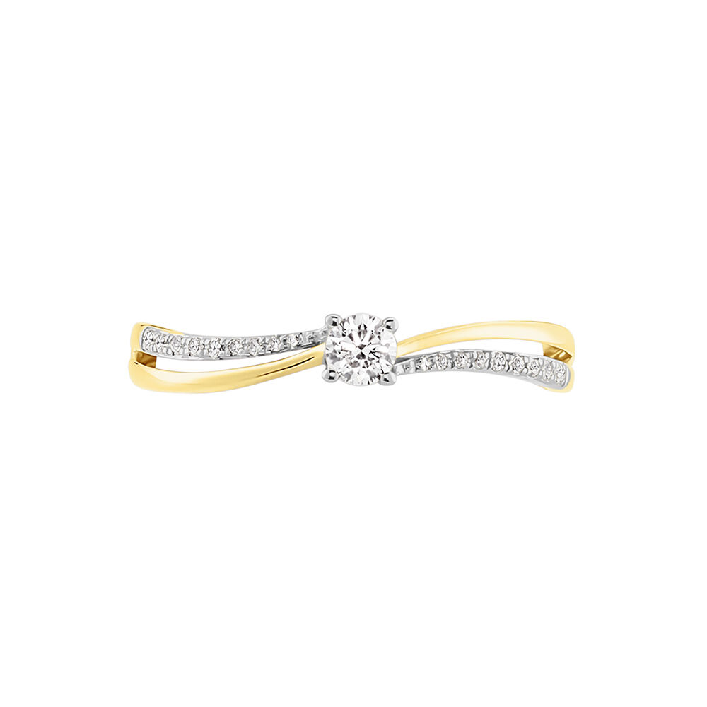 Bague Solitaire Asia Or Jaune Diamant - Parures de mariage Femme | Marc Orian