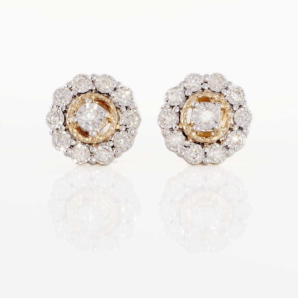 Boucle oreille or diamant