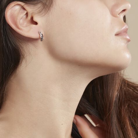 Boucles D'oreilles Puces Callune Or Blanc Diamant - Clous d'oreilles Femme | Marc Orian