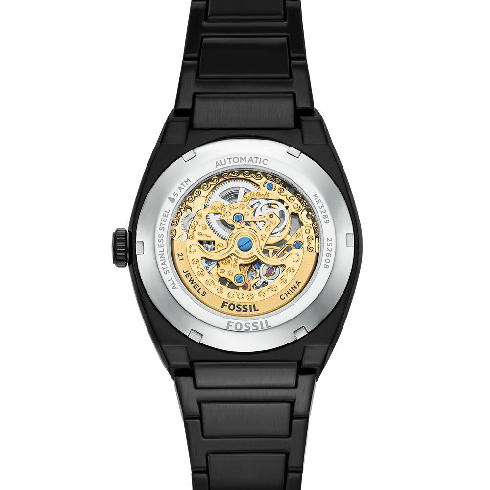Montre Fossil Everett Automatic Bicolore Dor&eacute; / Noir - Montres automatiques Homme | Marc Orian