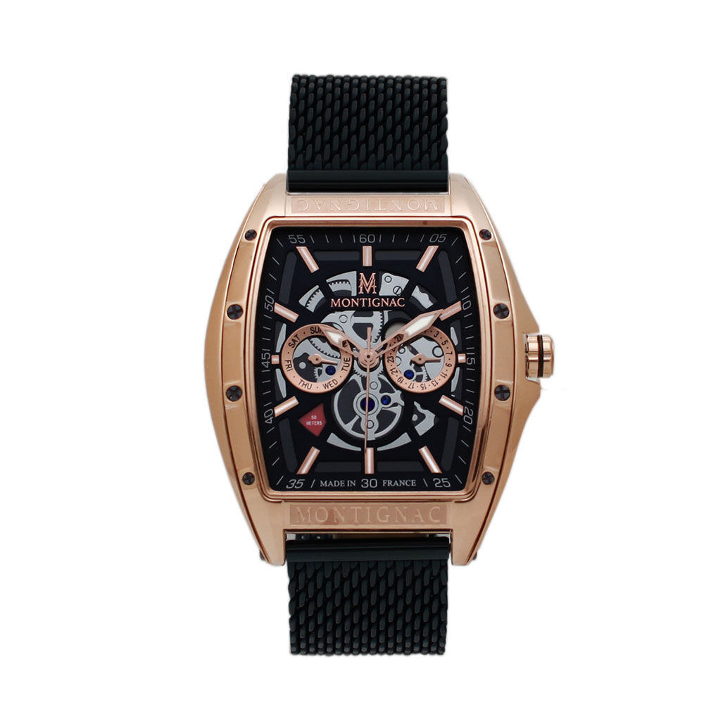 Montre Montignac Tonneau Bleu - Montres &eacute;tanches Homme | Marc Orian