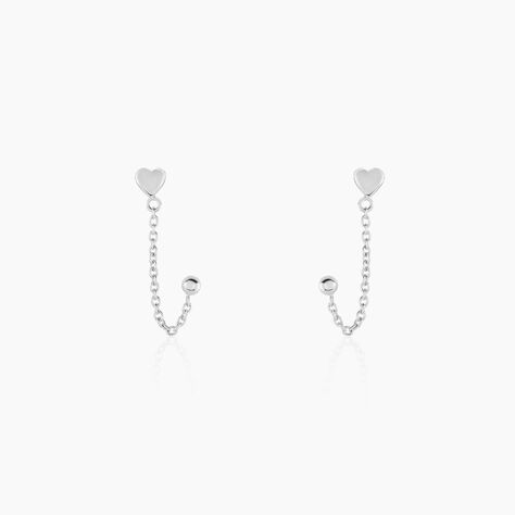 Boucles D'oreilles Pendantes Honor Argent Blanc - Pendantes Femme | Marc Orian