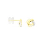 Boucles D'oreilles Puces Ilhem Fleur Or Jaune Oxyde De Zirconium - Puces Femme | Marc Orian