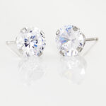 Boucles D'oreilles Puces Eddie Or Blanc Oxyde De Zirconium - Puces Femme | Marc Orian