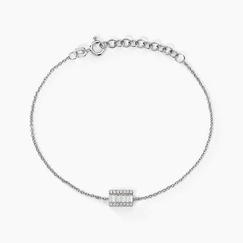 Bracelet Baroque Party Argent Blanc Oxyde De Zirconium - Bracelets chaînes Femme | Marc Orian