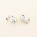 Boucles D'oreilles Puces Xenia Acier Blanc - Puces Femme | Marc Orian