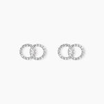 Boucles D'oreilles Puces Iwa Argent Blanc Oxyde De Zirconium - Puces Femme | Marc Orian