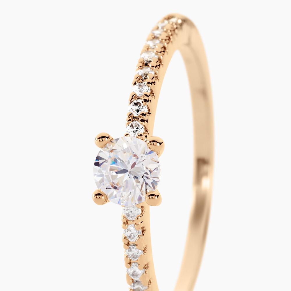 Bague Solitaire Mireilla Plaqu&eacute; Or Jaune Oxyde De Zirconium - Bijoux fantaisie Femme | Marc Orian