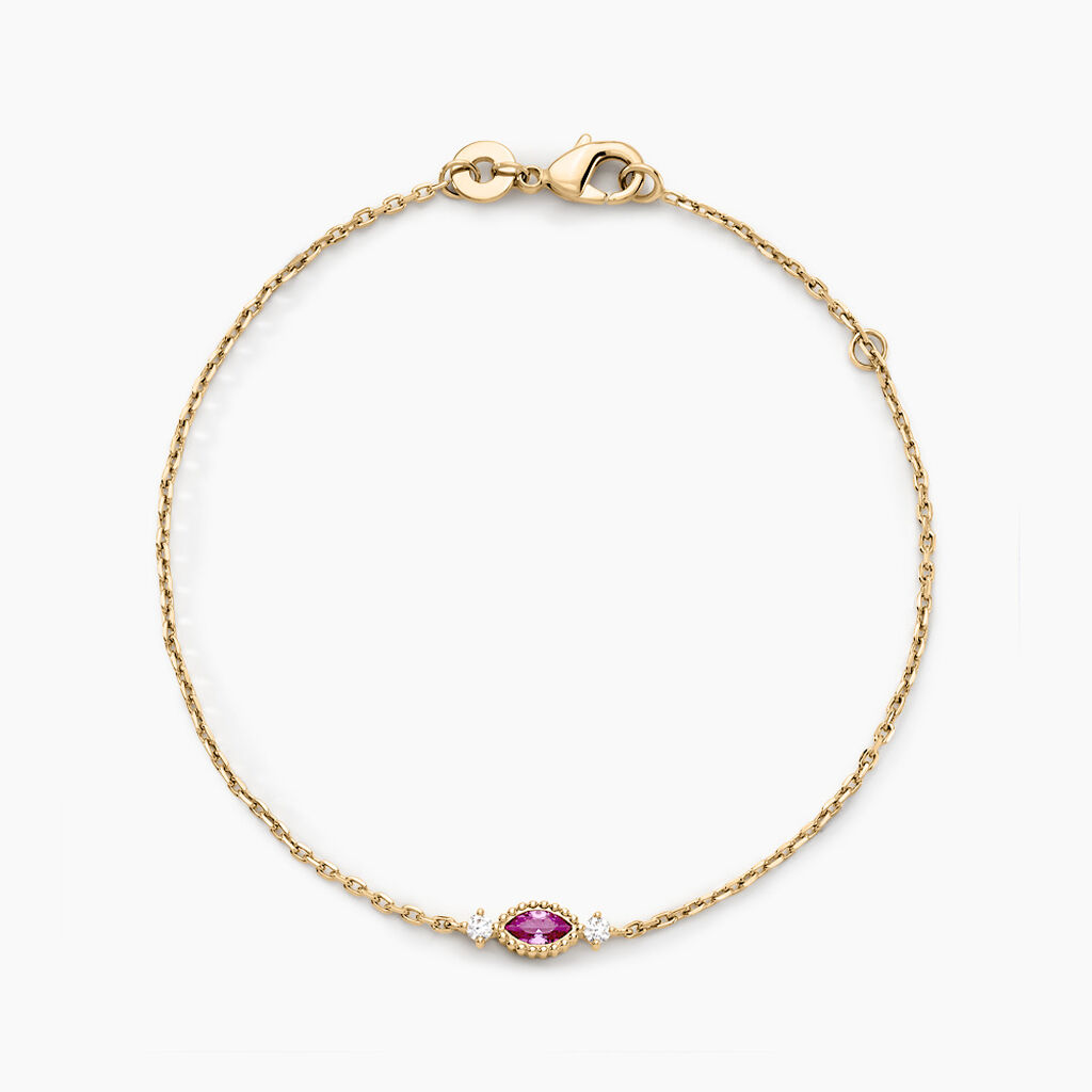 Bracelet Azel Plaqu&eacute; Or Jaune Oxyde De Zirconium - Bracelets fantaisie Femme | Marc Orian