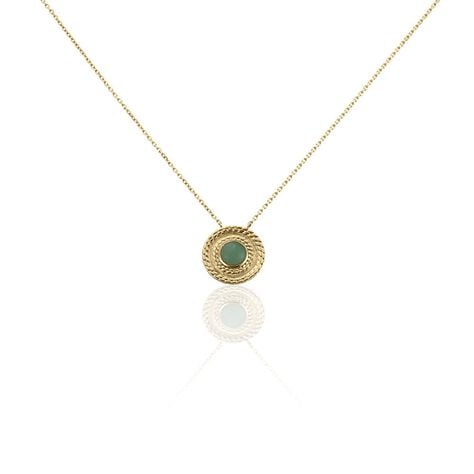 Collier Plaqué Or Jaune Marcia Aventurine - Colliers avec pierres Femme | Marc Orian