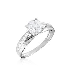 Bague Kate Or Blanc Diamant - Parure de mariage Femme | Marc Orian