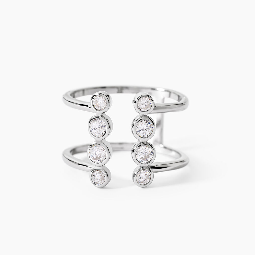 Bague Ajustable Janvier Argent Oxydes De Zirconium - Bijoux fantaisie Femme | Marc Orian