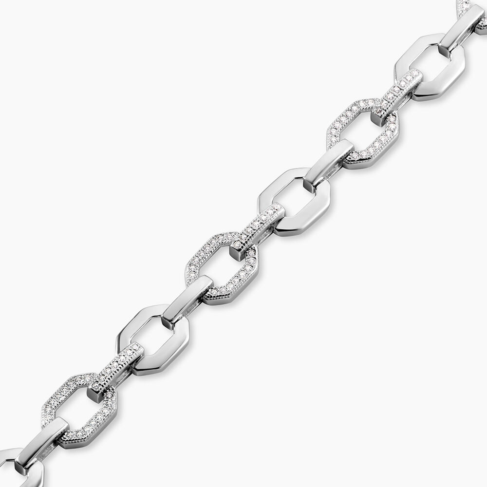 Bracelet Jonc Rava Argent Blanc Oxyde De Zirconium - Bracelets cha&icirc;nes Femme | Marc Orian