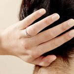 Bague Solitaire Veronika Or Blanc Diamant - Parures de mariage Femme | Marc Orian