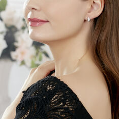 Boucles D'oreilles Puces Barbara Or Blanc Diamant - Clous d'oreilles Femme | Marc Orian
