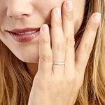 Alliance Caroline Sablee Ruban Plat Or Blanc - Alliances personnalis&eacute;es Unisex | Marc Orian