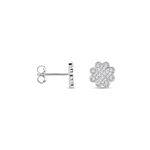 Boucles D'oreilles Puces Ottilie Argent Blanc Oxyde De Zirconium - Puces Femme | Marc Orian