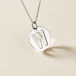 Pendentif Elio W Argent Blanc - Bijoux fantaisie Famille | Marc Orian