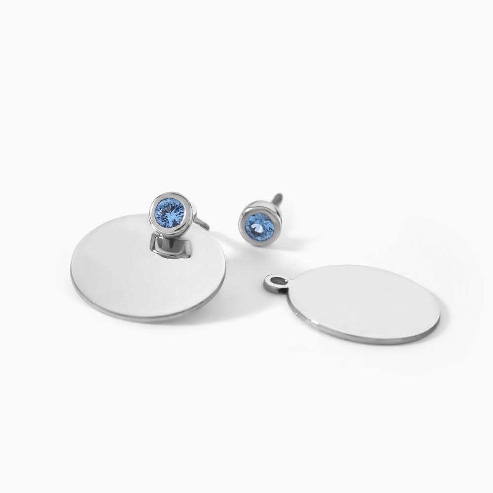Bijoux D'oreilles Aleksandra Argent Blanc Oxyde De Zirconium - Piercings d'oreilles Femme | Marc Orian