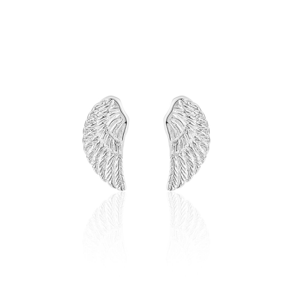 Boucles D'oreilles Puces Keily Argent Blanc - Puces Femme | Marc Orian