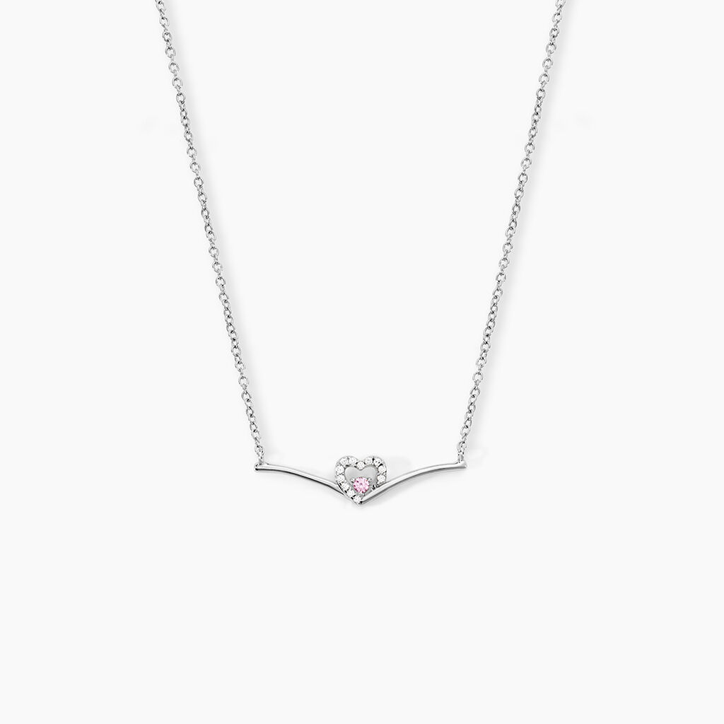 Collier Miline Argent Blanc Oxyde De Zirconium - Colliers avec pierres Femme | Marc Orian